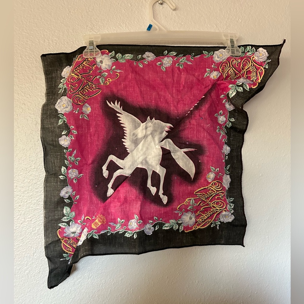 Vintage pink and black Harley Davidson, Pegasus bandanna